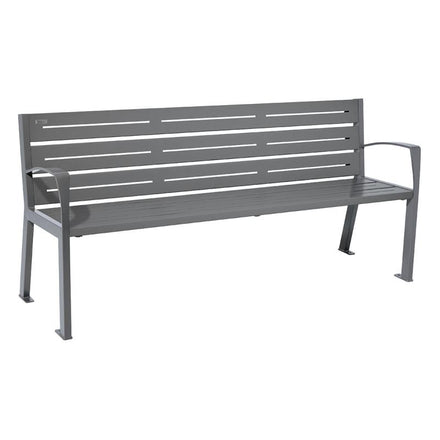 Procity Silaos All Steel Seat Bench 1.8m (With Armrests / 6 / Procity Grey)