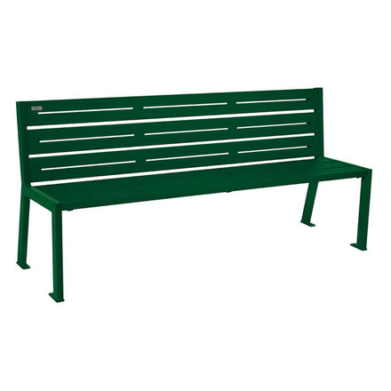 Procity Silaos All Steel Seat Bench 1.8m (Without Armrests / 6 / Moss Green RAL 6005)