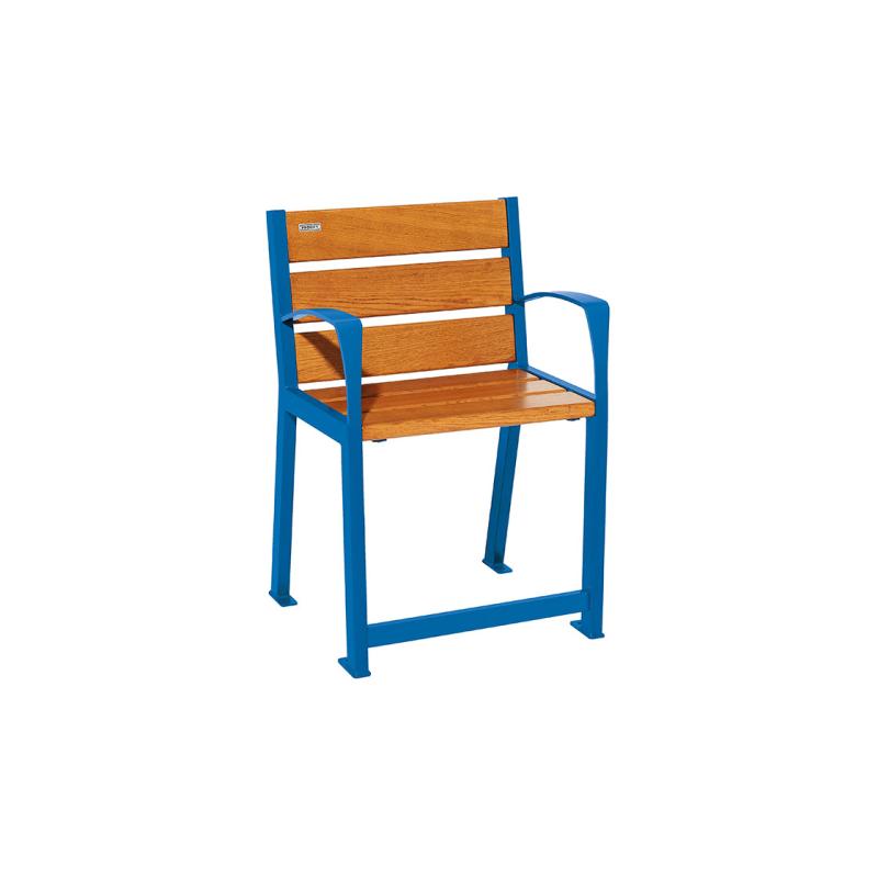 Procity Silaos Mobility Seat Bench (0.6m / Light Oak Stained PEFC Oak Slats / Gentian Blue RAL 5010)