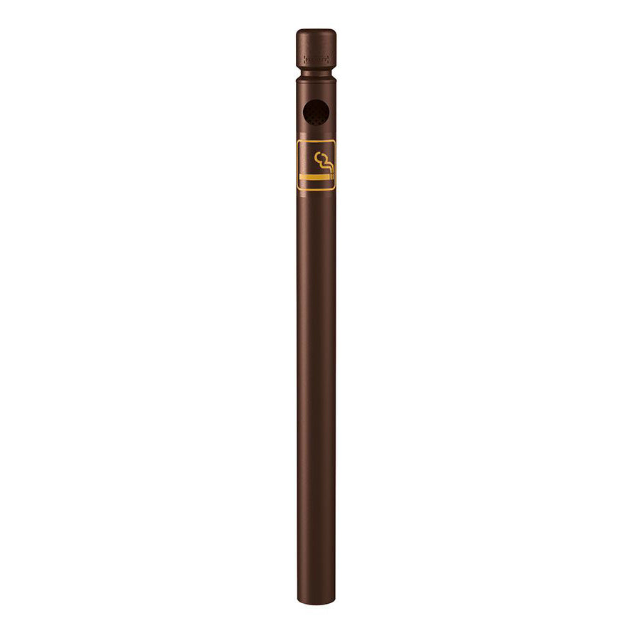 Procity Ashtray Bollard 1.2m (Agglo / Galvanised & Powder Coated Chocolate Brown RAL 8017)