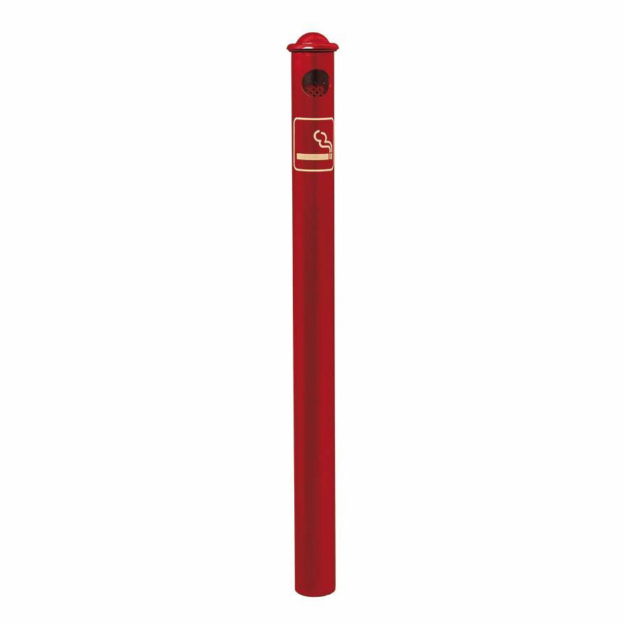 Procity Ashtray Bollard 1.2m (Agora / Galvanised & Powder Coated Maroon RAL 3004)