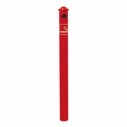 Procity Ashtray Bollard 1.2m (Agora / Galvanised & Powder Coated Traffic Red RAL 3020)