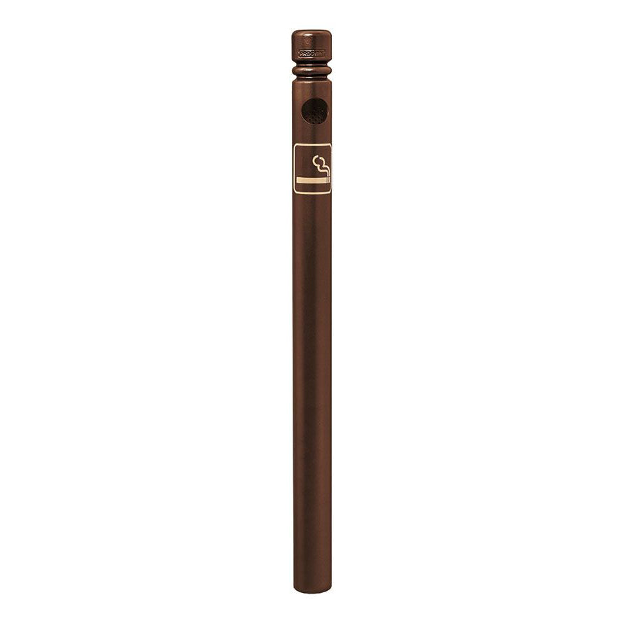 Procity Ashtray Bollard 1.2m (City / Galvanised & Powder Coated Chocolate Brown RAL 8017)