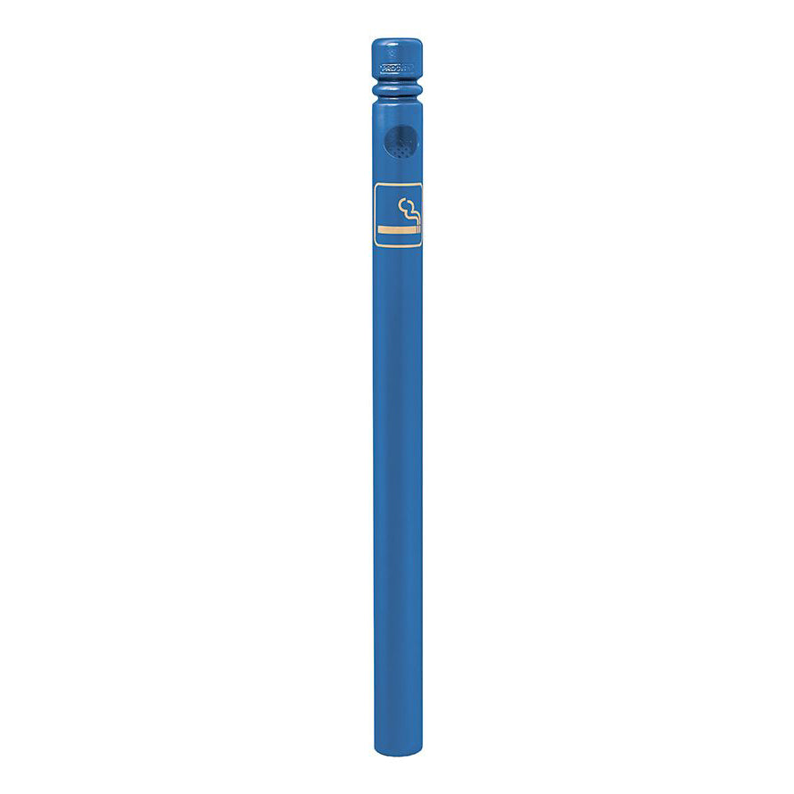 Procity Ashtray Bollard 1.2m (City / Galvanised & Powder Coated Gentian Blue RAL 5010)