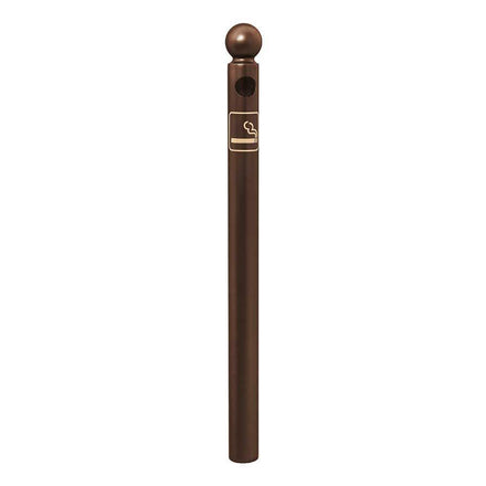 Procity Ashtray Bollard 1.2m (Sphere / Galvanised & Powder Coated Chocolate Brown RAL 8017)