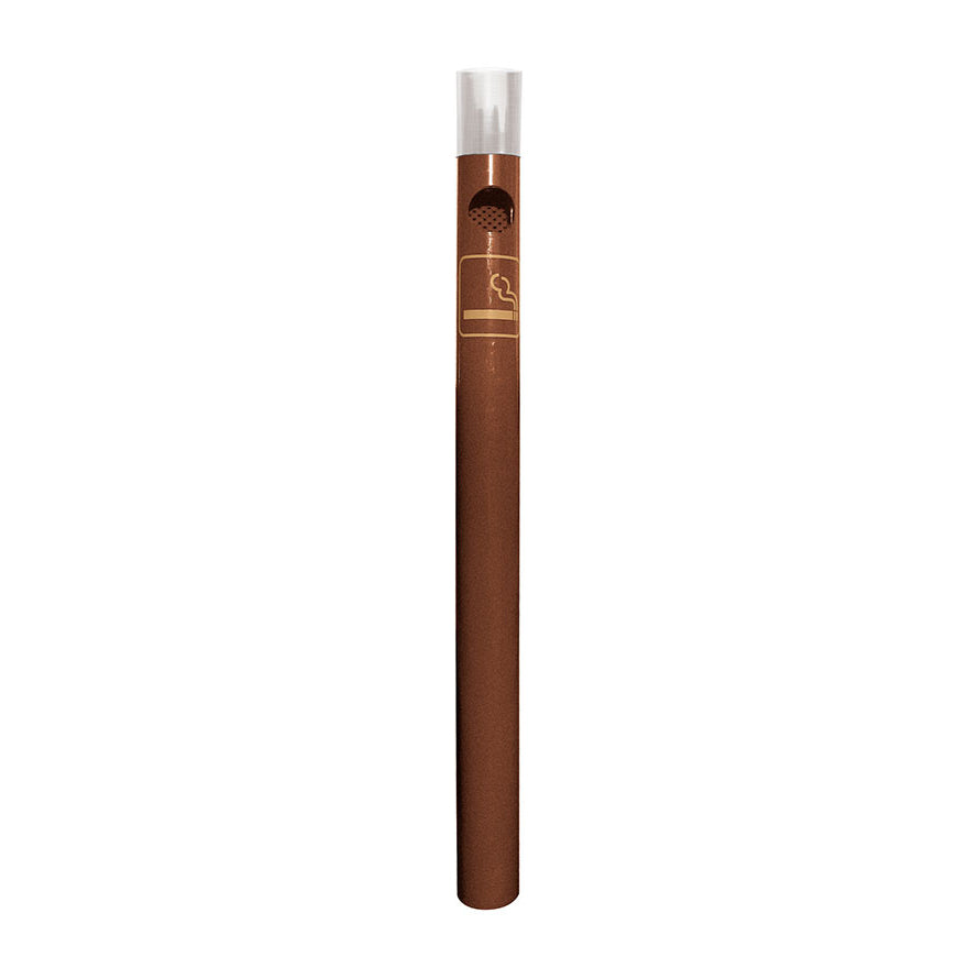 Procity Ashtray Bollard 1.2m (Brushed Stainless Steel / Galvanised & Powder Coated Corten Effect)