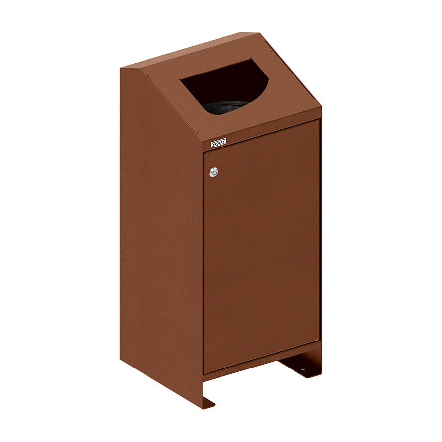 Procity Berlin Litter Bin 100L (Galvanised & Powder Coated Corten Effect)