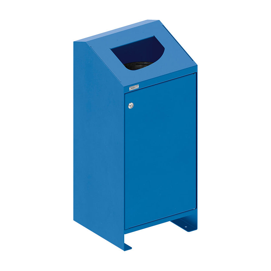 Procity Berlin Litter Bin 100L (Galvanised & Powder Coated Gentian Blue RAL 5010)