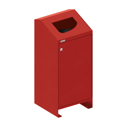 Procity Berlin Litter Bin 100L (Galvanised & Powder Coated Maroon RAL 3004)