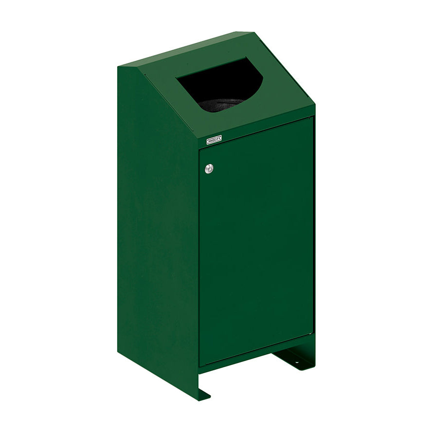 Procity Berlin Litter Bin 100L (Galvanised & Powder Coated Moss Green RAL 6005)