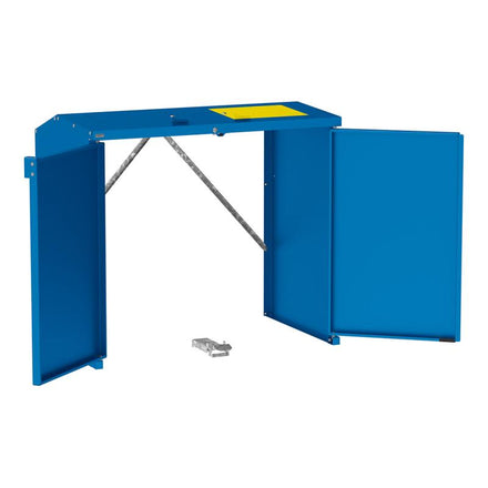 Procity Berlin Wheelie Bin Enclosure (No Backplate / Colour Coded Lids / Galvanised & Powder Coated Gentian Blue RAL 5010)