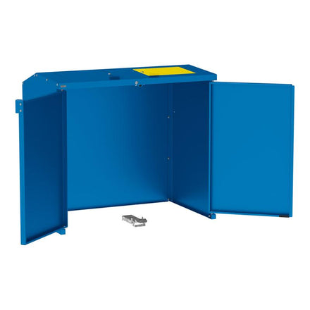 Procity Berlin Wheelie Bin Enclosure (Backplate / Colour Coded Lids / Galvanised & Powder Coated Gentian Blue RAL 5010)