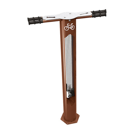 Procity Public Bike Repair Stand (Galvanised & Powder Coated Corten Effect)