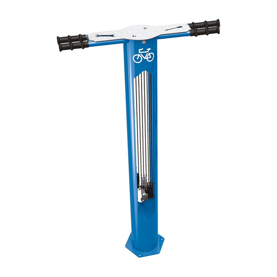 Procity Public Bike Repair Stand (Galvanised & Powder Coated Gentian Blue RAL 5010)