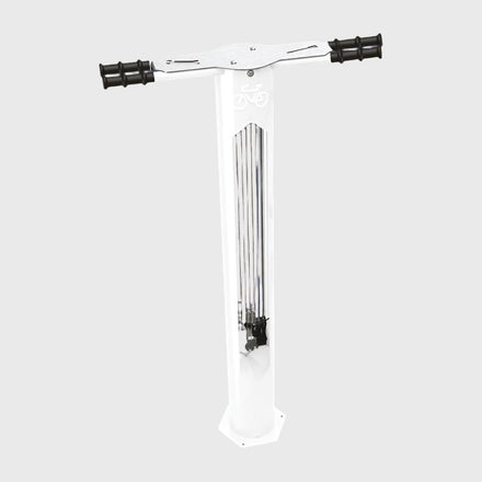 Procity Public Bike Repair Stand (Galvanised & Powder Coated Pure White RAL 9010)