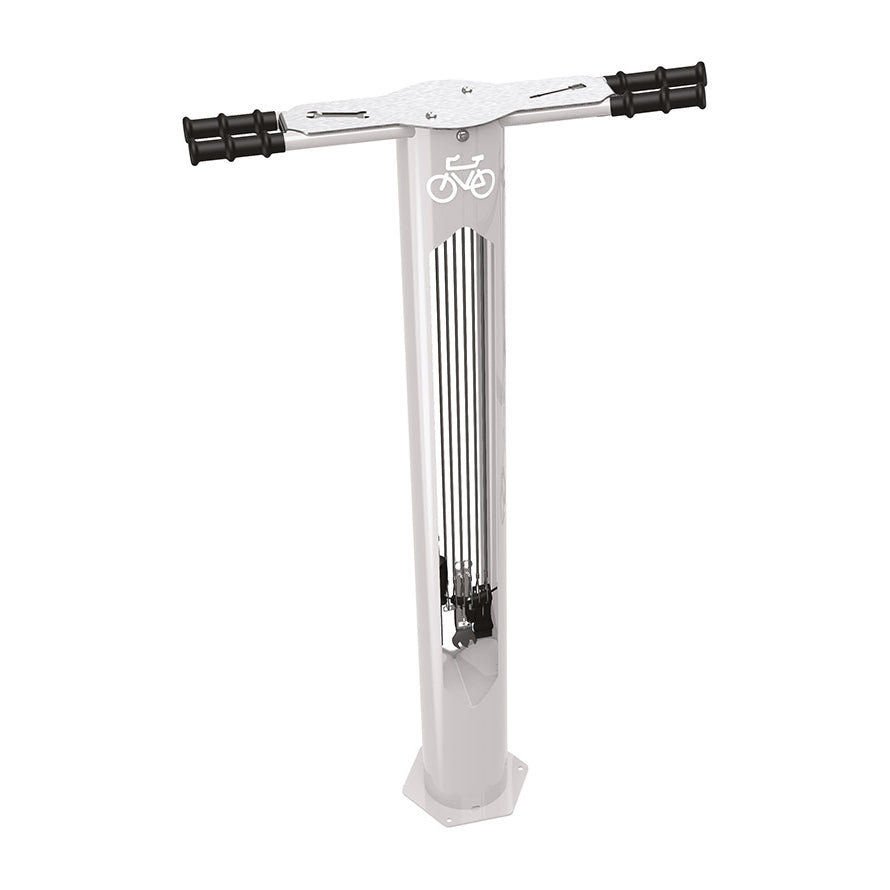 Procity Public Bike Repair Stand (Galvanised & Powder Coated Silk Grey RAL 7044)