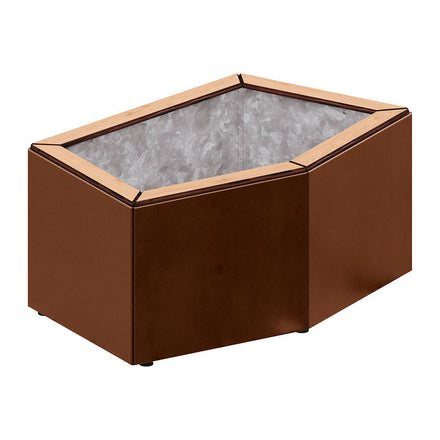 Procity Cairo Block Planter (Galvanised & Powder Coated Corten Effect)