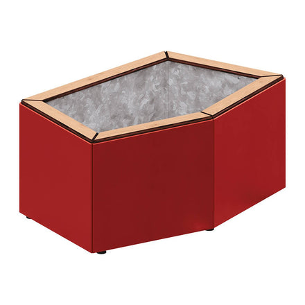 Procity Cairo Block Planter (Galvanised & Powder Coated Maroon RAL 3004)