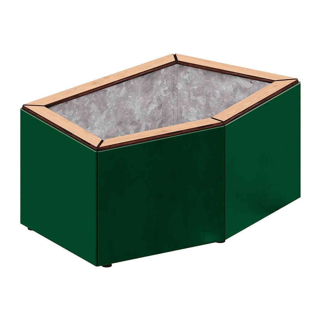 Procity Cairo Block Planter (Galvanised & Powder Coated Moss Green RAL 6005)