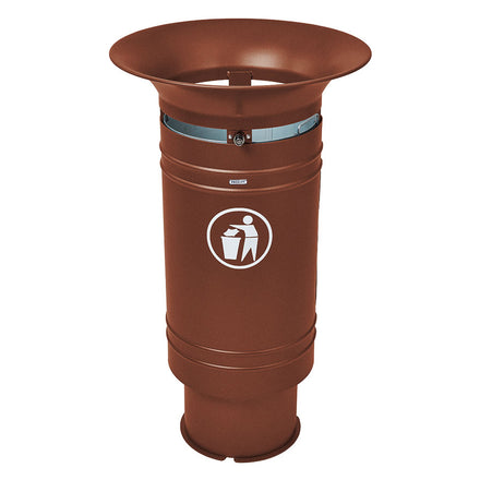 Procity Cergy Litter Bin 60L (Zinc Primed & Painted Corten Effect)