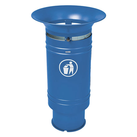 Procity Cergy Litter Bin 60L (Zinc Primed & Painted Gentian Blue RAL 5010)