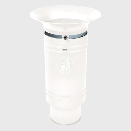 Procity Cergy Litter Bin 60L (Zinc Primed & Painted Pure White RAL 9010)