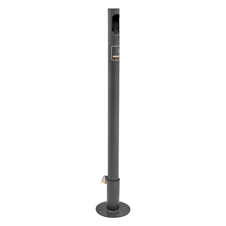 Procity Cigarette Ashtray Bollard (Bolt Down Base Plate Socket / Galvanised & Powder Coated Procity Grey)