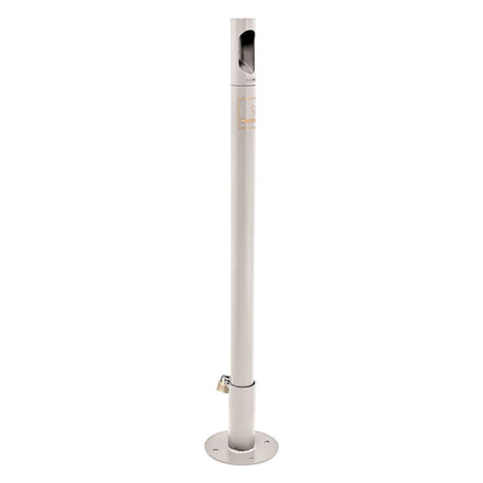 Procity Cigarette Ashtray Bollard (Bolt Down Base Plate Socket / Galvanised & Powder Coated Silk Grey RAL 7044)