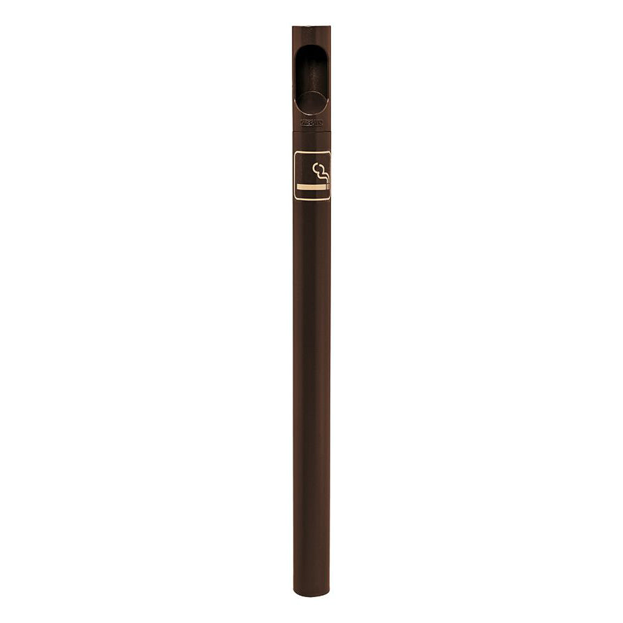 Procity Cigarette Ashtray Bollard (Cast In Socket / Galvanised & Powder Coated Chocolate Brown RAL 8017)