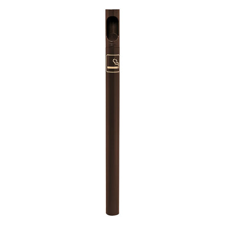 Procity Cigarette Ashtray Bollard (Cast In Socket / Galvanised & Powder Coated Chocolate Brown RAL 8017)