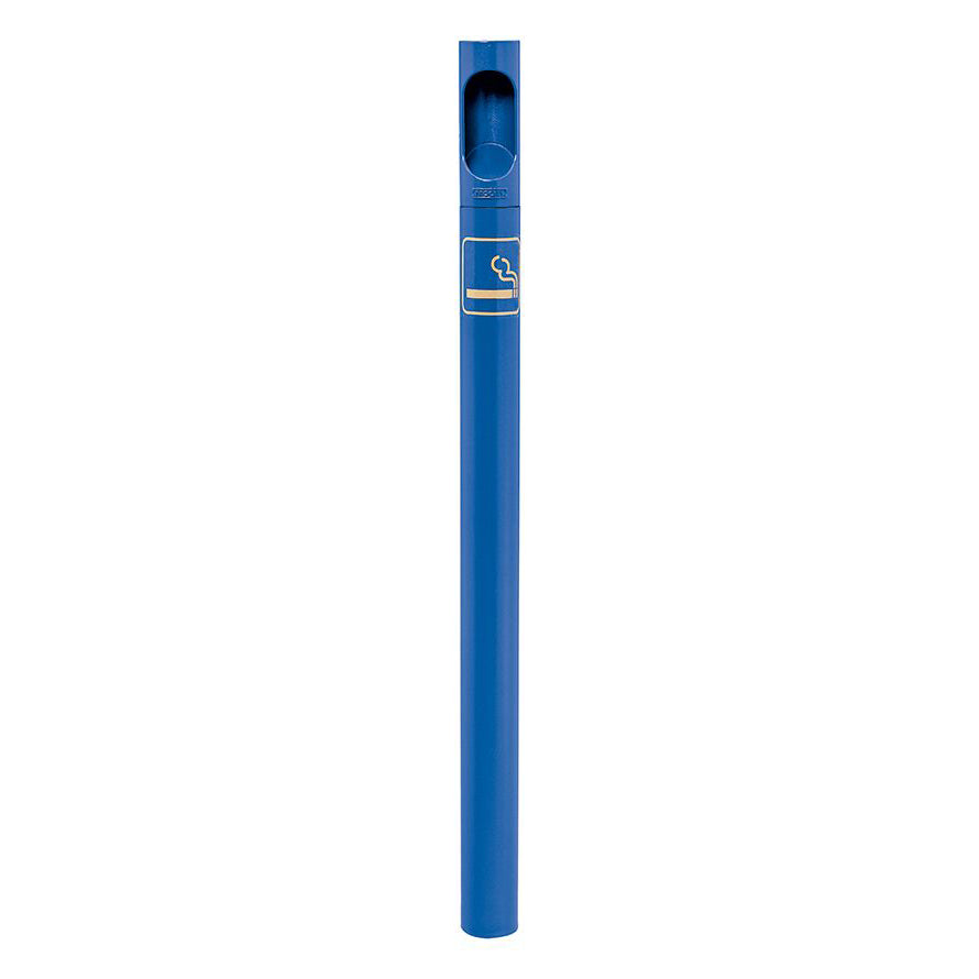 Procity Cigarette Ashtray Bollard (Cast In Socket / Galvanised & Powder Coated Gentian Blue RAL 5010)