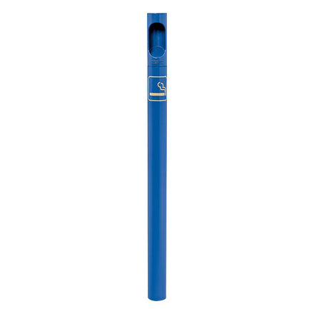 Procity Cigarette Ashtray Bollard (Cast In Socket / Galvanised & Powder Coated Gentian Blue RAL 5010)