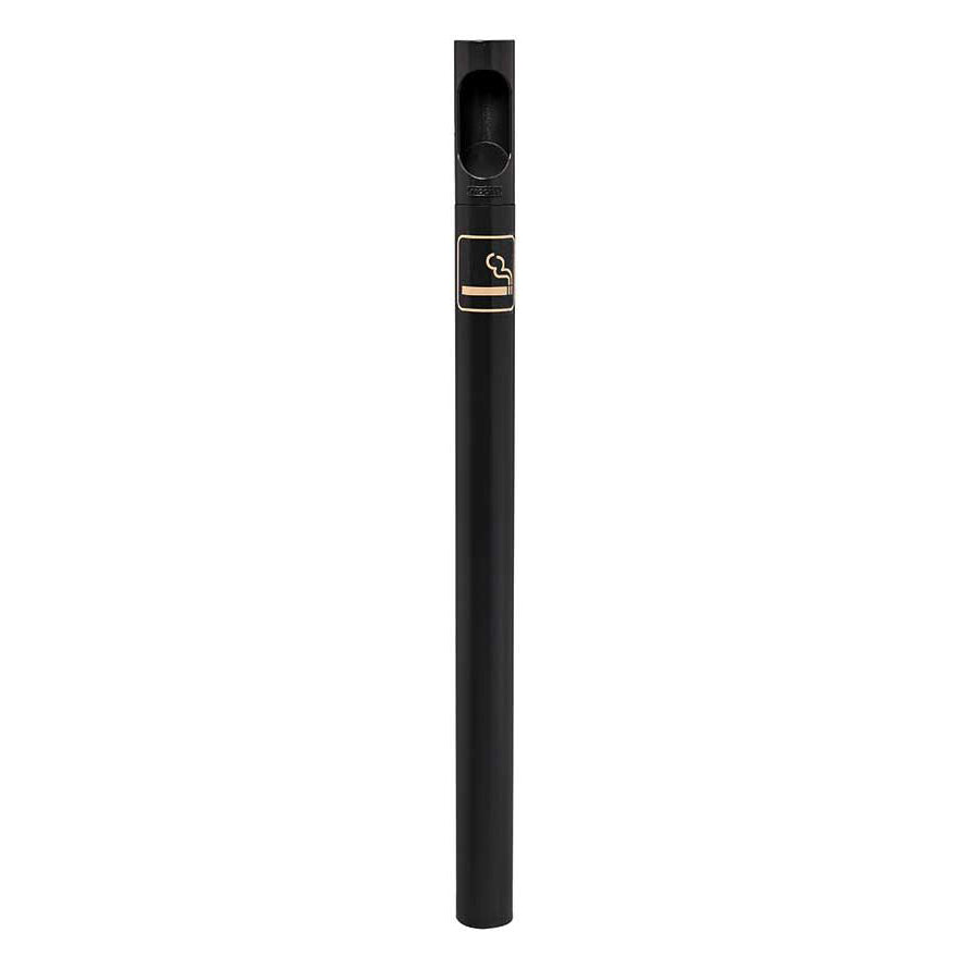 Procity Cigarette Ashtray Bollard (Cast In Socket / Galvanised & Powder Coated Jet Black RAL 9005)