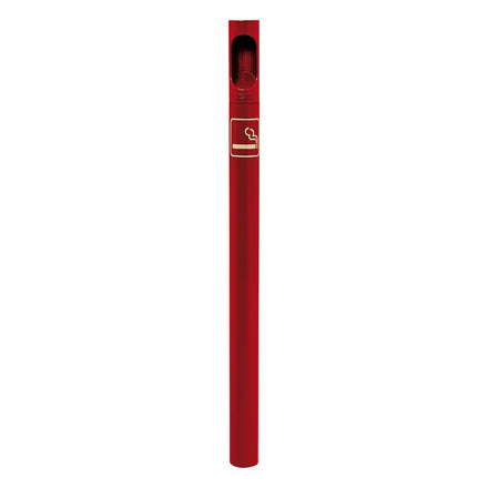 Procity Cigarette Ashtray Bollard (Cast In Socket / Galvanised & Powder Coated Maroon RAL 3004)