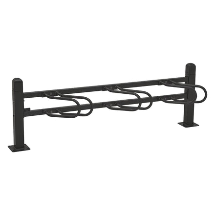 Conviviale Bike Rack 3 Space - Galvanised & Painted (Black RAL 9005)