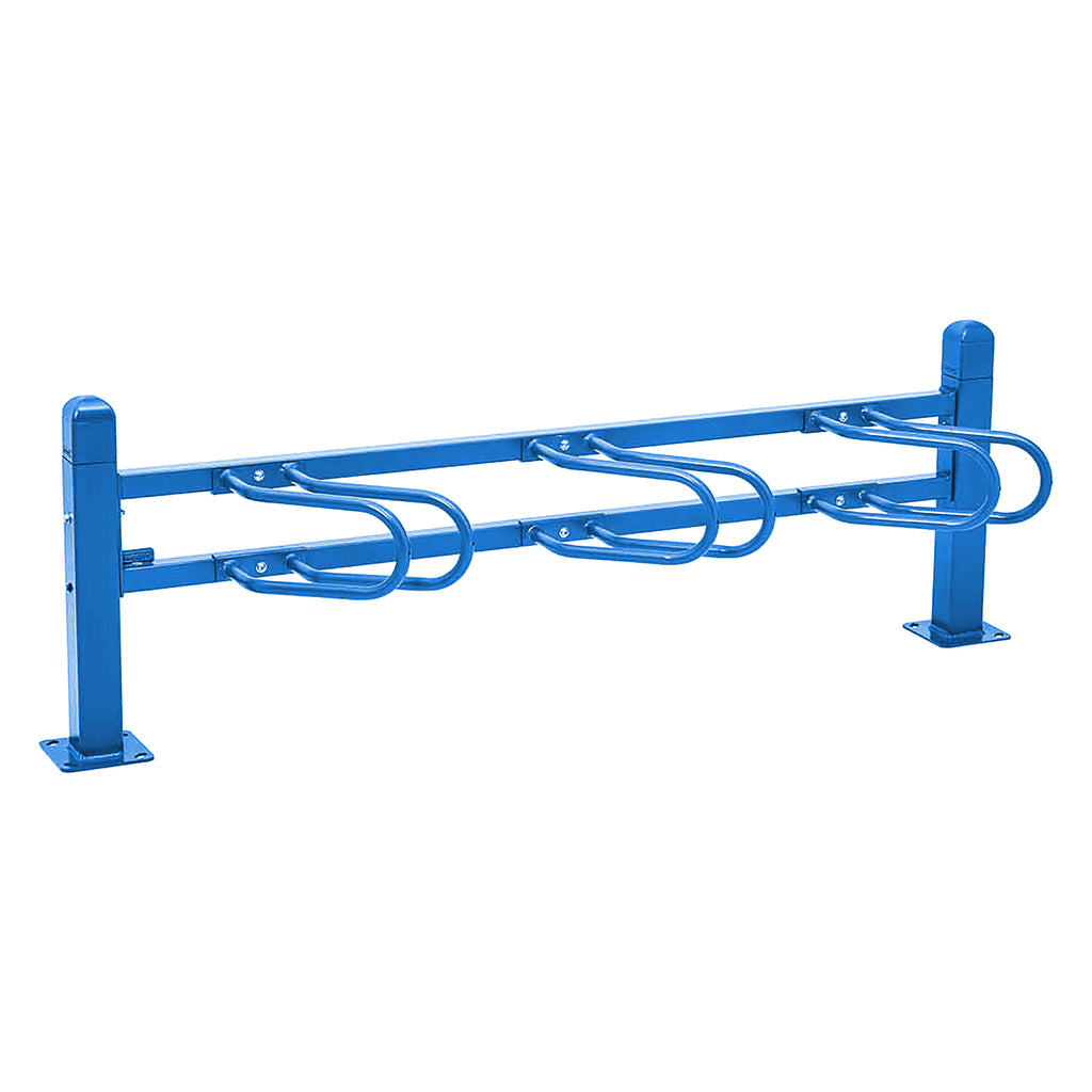 Conviviale Bike Rack 3 Space - Galvanised & Painted (Blue RAL 5010)