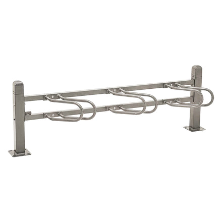 Conviviale Bike Rack 3 Space - Galvanised & Painted (Grey RAL 7044)