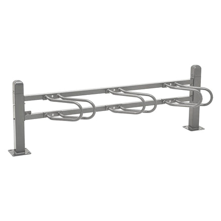 Conviviale Bike Rack 3 Space - Galvanised & Painted (Procity Grey)