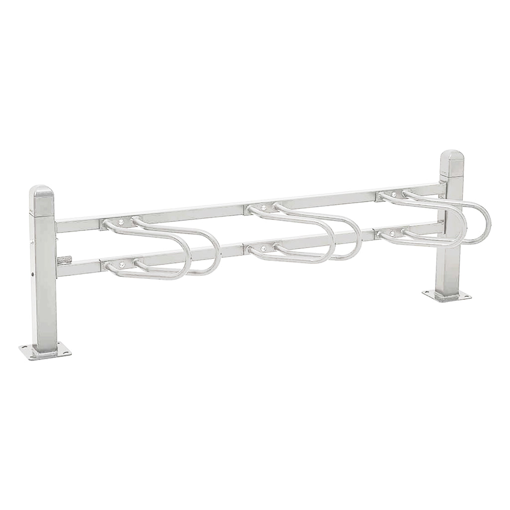 Conviviale Bike Rack 3 Space - Galvanised & Painted (White RAL 9010)