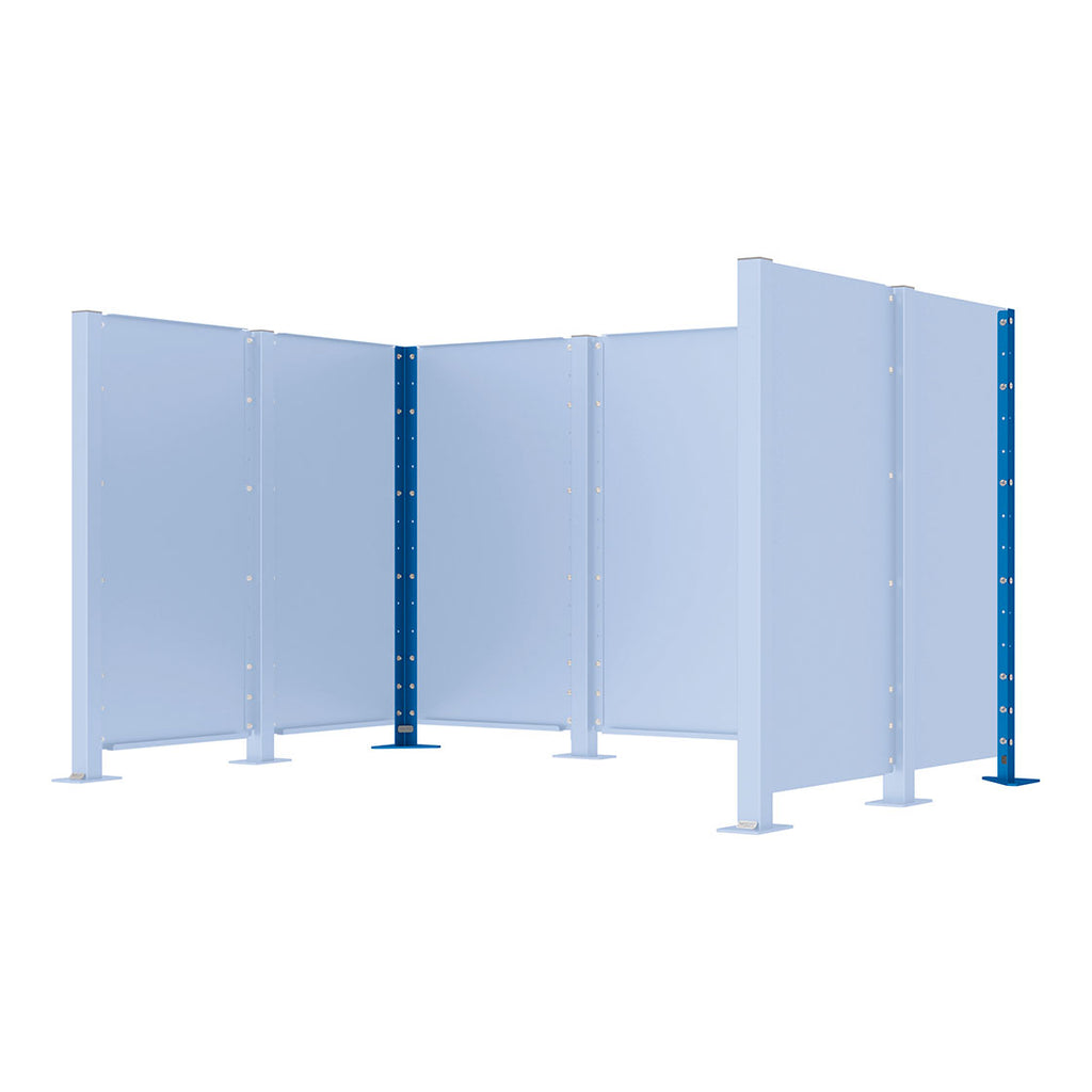 Post for Procity Modulo Enclosures (Corner Post / Galvanised & Powder Coated Gentian Blue RAL 5010)