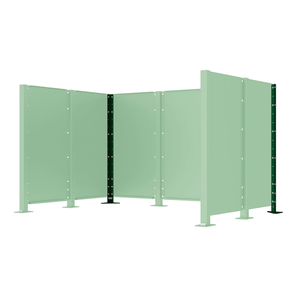 Post for Procity Modulo Enclosures (Corner Post / Galvanised & Powder Coated Moss Green RAL 6005)