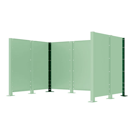 Post for Procity Modulo Enclosures (Corner Post / Galvanised & Powder Coated Moss Green RAL 6005)