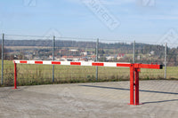 counterwighted boom barrier installed