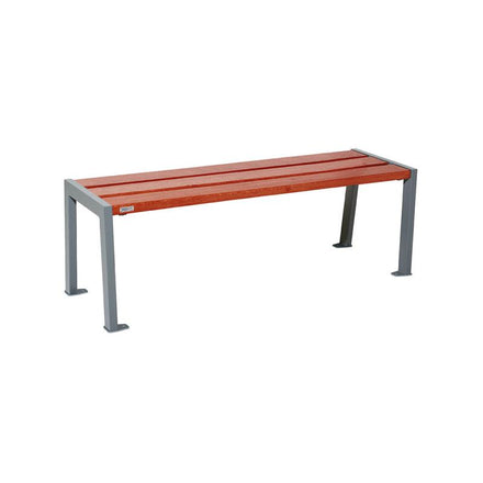 Procity Silaos Backless Bench (1.2m / Mahogany Stained PEFC Oak Slats / Procity Grey)