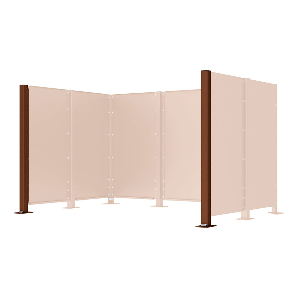 Post for Procity Modulo Enclosures (End Post / Galvanised & Powder Coated Corten Effect)