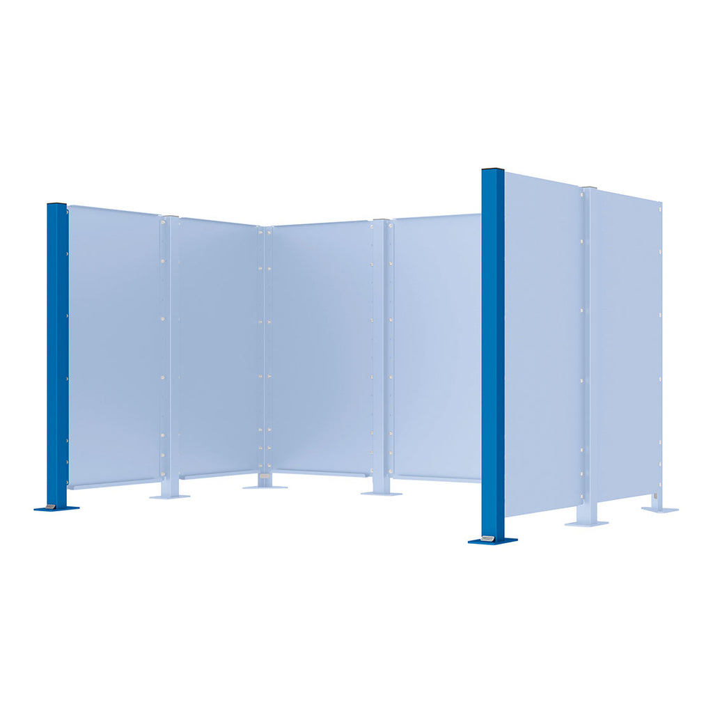 Post for Procity Modulo Enclosures (End Post / Galvanised & Powder Coated Gentian Blue RAL 5010)