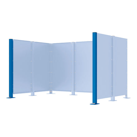 Post for Procity Modulo Enclosures (End Post / Galvanised & Powder Coated Gentian Blue RAL 5010)