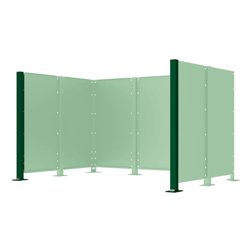 Post for Procity Modulo Enclosures (End Post / Galvanised & Powder Coated Moss Green RAL 6005)