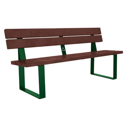 Procity Riga Seat Bench (1.8m / Recycled Plastic (HPL) Slats / Moss Green RAL 6005)