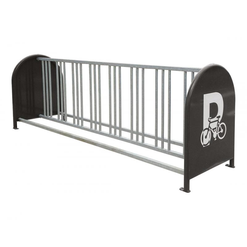 16 Space Bolt Down Bike Rack - Galvanised & Painted